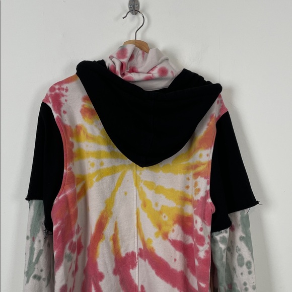The Laundry Room Tie-Dye Sweetwear Hoodie Sweatshirt Lagenlook Men's M Oversized - Picture 8 of 10